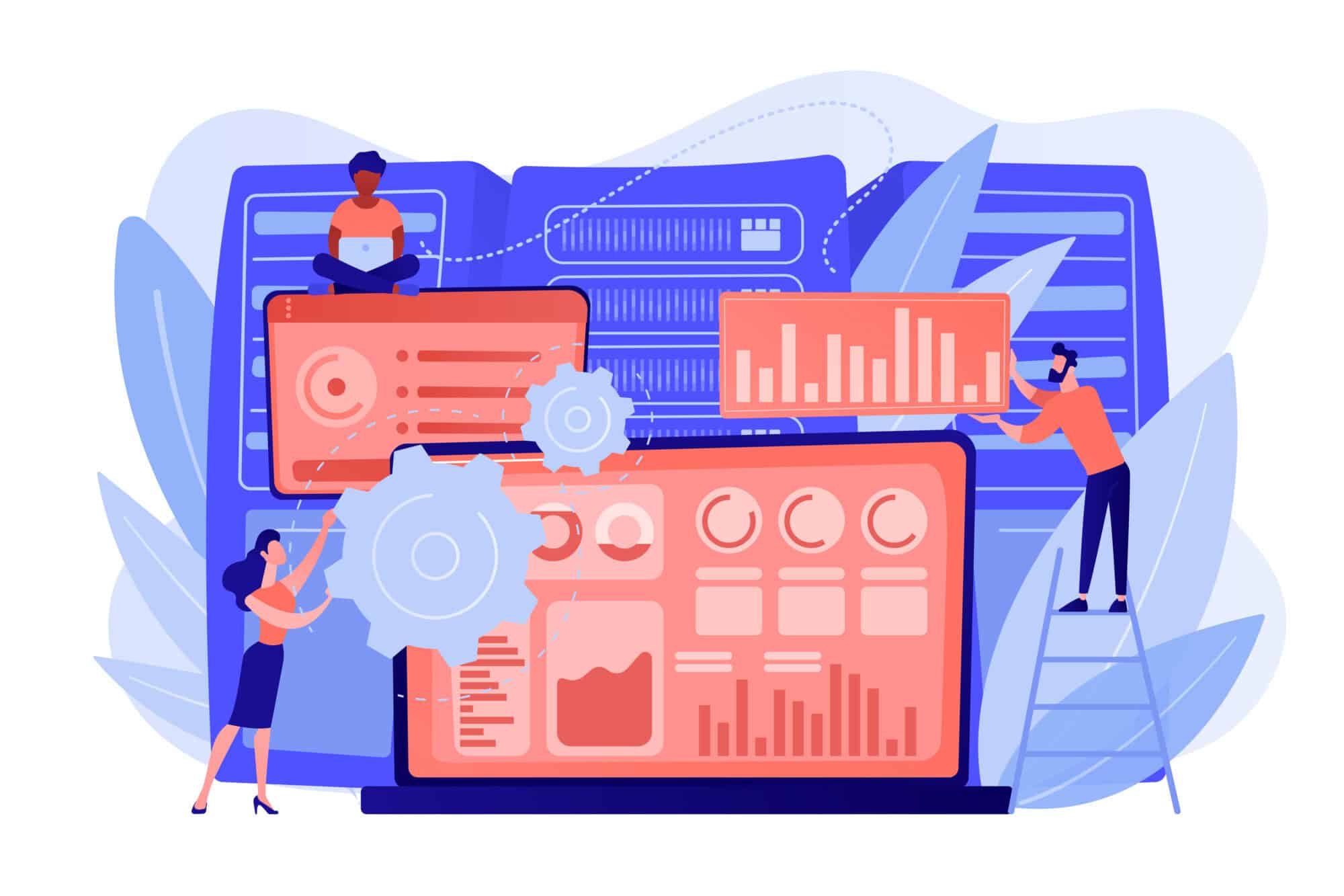 Big data visualization concept vector illustration, credit: Freepik